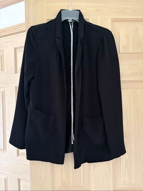 Black Women's Jacket - Classic Open Front